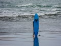 Surfers hitting the waves at Piha Beach Auckland New Zealand