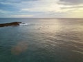 Surfers in Pacific ocean Nicaragua Royalty Free Stock Photo