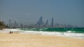 Surfers Paradise. City view, beach, Gold Coast, Queensland, Australia. Royalty Free Stock Photo