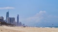 Surfers Paradise. City view and the beach, Gold Coast, Queensland, Australia. Royalty Free Stock Photo