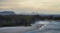 Surfers Paradise. City view, Sunset,  Gold Coast Queensland Australia. Royalty Free Stock Photo