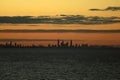 Surfers Paradise in distance at sunset time Royalty Free Stock Photo