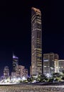 Surfers Paradise hotels at night.