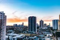 Surfers Paradise QLD Australia - 9 July 2023: Highrise buildings, apartment blocks and upmarket hotels that form the Gold Coast Royalty Free Stock Photo