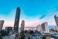 Surfers Paradise QLD Australia - 9 July 2023: Highrise buildings, apartment blocks and upmarket hotels that form the Gold Coast Royalty Free Stock Photo