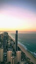 Spectacular view of Surfer`s Paradise from Skypoint Observation Desk, Queensland, Australia.