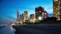 Surfers Paradise skyline the evening. Royalty Free Stock Photo