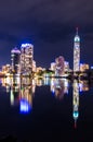 Surfers Paradise Skyline at night Royalty Free Stock Photo