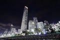 Skyline from the beach at night. Surfers Paradise. Gold Coast. Queensland. Australia Royalty Free Stock Photo