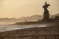 Surfers and People at Echo Beach in Canggu Bali Indonesia in sun Royalty Free Stock Photo