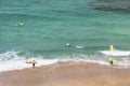 Surfers At Playa del Aguila In Fuerteventura, editorial