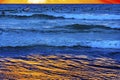 Surfers Sunset La Jolla Shores Beach San Diego California Royalty Free Stock Photo