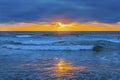 Surfers Sunset La Jolla Shores Beach San Diego California Royalty Free Stock Photo