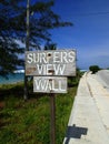 Surfers View Of A Beach Wall