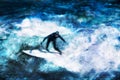 Surfing as a Summer Sport Royalty Free Stock Photo