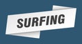 surfing banner template. surfing ribbon label.