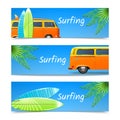 Surfing Banners Set