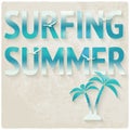 Surfing beach summer background Royalty Free Stock Photo