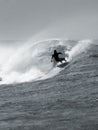 Surfing a big barrel Royalty Free Stock Photo