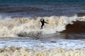 Big Wave Surfing in the Mediterranean Sea in Israel