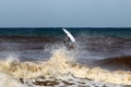 Big Wave Surfing in the Mediterranean Sea in Israel