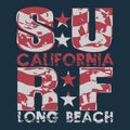 Surfing California, T-shirt surfing long beach, water sports