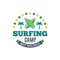 Surfing camp logo