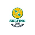 Surfing camp logo