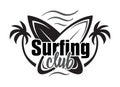 Surfing concept for shirt or logo, print, stamp.