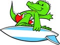 Surfing Crocodile