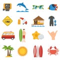 Surfing Icon Set