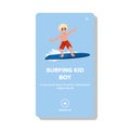 surfing kid boy vector Royalty Free Stock Photo