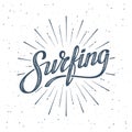 Surfing lettering Starburst White