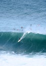 Surfing monsters, Waimea Bay, Hawaii Royalty Free Stock Photo
