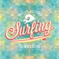 Surfing poster. Royalty Free Stock Photo