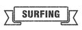 surfing ribbon. surfing grunge band sign.