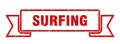 surfing ribbon. surfing grunge band sign.