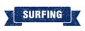 surfing ribbon. surfing grunge band sign.