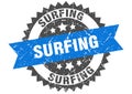 Surfing stamp. surfing grunge round sign.