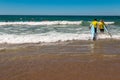 Surfing in San Sebastian Basque Country Northern Spain