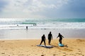 Surfing school lessons beach Portugal