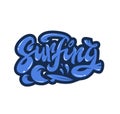 Surfing school lettering