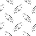surfing seamless pattern with beach theme Royalty Free Stock Photo