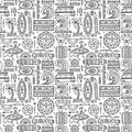 Surfing seamless pattern. Tribal elements for your design