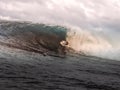 Surfer on a big wave