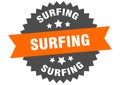 surfing sign. surfing circular band label. surfing sticker