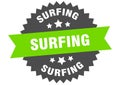 surfing sign. surfing circular band label. surfing sticker