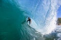 Surfing Surfer Inside Tube Ride