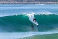 Surfing Surfer Rides Wave Royalty Free Stock Photo