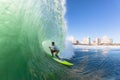 Surfing Surfer SUP Wave Royalty Free Stock Photo